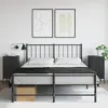 vidaXL Tables de chevet 2 pcs noir 36x39x68 cm acier laminé à froid