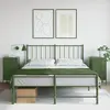 vidaXL Tables de chevet 2 pcs vert olive 36x39x68 cm