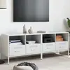 vidaXL Vidaxl Meubles Tv 2 Pcs Blanc 68x39x50,5 Cm Acier