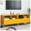 vidaXL Vidaxl Meubles Tv 2 Pcs Jaune Moutarde 68x39x50,5 Cm Acier