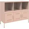 vidaXL Buffet rose 100,5x39x79 cm acier laminé à froid