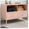Vidaxl - Meuble tv rose 68x39x50,5 cm acier laminé à froid Rose