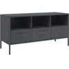 vidaXL Vidaxl Meuble Tv Anthracite 100,5x39x50,5 Cm Acier