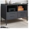 vidaXL Vidaxl Meuble Tv Anthracite 68x39x50,5 Cm Acier