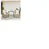 vidaXL Ensemble à manger de jardin et coussins 3 pcs Beige poly rotin