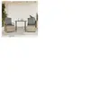 vidaXL Ensemble à manger de jardin et coussins 3 pcs Beige poly rotin