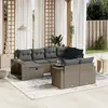 vidaXL Salon de jardin 11 pcs avec coussins gris clair résine tressée