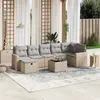 vidaXL Salon de jardin avec coussins 8pcs mélange beige résine tressée