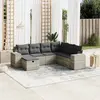 vidaXL Salon de jardin avec coussins 7 pcs gris clair résine tressée