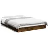 vidaXL Cadre de lit chêne fumé 140x200 cm bois d'ingénierie