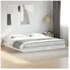 vidaXL Cadre de lit blanc 180x200 cm bois d'ingénierie