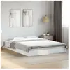 vidaXL Cadre de lit blanc 150x200 cm bois d'ingénierie
