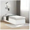 vidaXL Cadre de lit sans matelas blanc 75x190 cm bois d'ingénierie 841986