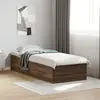 Vidaxl cadre de lit sans matelas chêne marron 75x190cm bois ingénierie