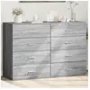 vidaXL Buffets 2 pcs sonoma gris 60x39x80 cm bois d'ingénierie