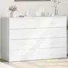 vidaXL Buffets 2 pcs blanc 60x39x80 cm bois d’ingénierie
