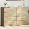 vidaXL Buffets 2 pcs chêne sonoma 60x39x80 cm bois d'ingénierie