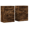 vidaXL Buffets 2 pcs chêne fumé 60x39x80 cm bois d'ingénierie