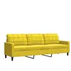 vidaXL Canapé à 3 places Jaune 210 cm Velours