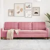 vidaXL Canapé à 3 places Rose 210 cm Velours