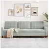 vidaXL Canapé à 3 places Gris clair 210 cm Velours