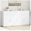 vidaXL Buffets 2 pcs blanc 79x38x80 cm bois d’ingénierie