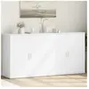 vidaXL Buffets 2 pcs blanc 79x38x80 cm bois d’ingénierie