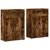 vidaXL Buffets 2 pcs chêne fumé 60x30x84 cm bois d'ingénierie