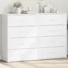 vidaXL Buffets 2 pcs blanc 60x31x84 cm bois d'ingénierie