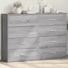 vidaXL Buffets 2 pcs sonoma gris 60x31x84 cm bois d'ingénierie