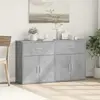 vidaXL Buffets 2 pcs gris béton 60x31x70 cm bois d'ingénierie