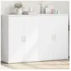 vidaXL Buffets 2 pcs blanc 60x31x84 cm bois d'ingénierie
