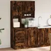 vidaXL Armoire de cuisine chêne fumé 95x50x180 cm bois d'ingénierie