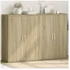 vidaXL Buffets 2 pcs chêne sonoma 60x31x84 cm bois d'ingénierie