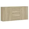 vidaXL Buffets 3 pcs chêne sonoma 60x31x84 cm bois d'ingénierie