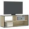 vidaXL Meuble TV chêne sonoma 100x31x39,5cm bois d'ingénierie et métal