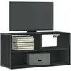 Vidaxl - Meuble Tv Noir 80x31x39,5 Cm Bois D'Ingénierie Et Métal