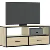 vidaXL Meuble TV chêne sonoma 100x31x39,5cm bois d'ingénierie et métal