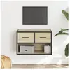 Vidaxl meuble tv chêne sonoma 60x31x39,5 cm bois d'ingénierie et métal