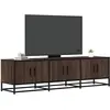 Vidaxl meuble tv chêne marron 150x35x41 cm bois d'ingénierie et métal