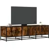 Meuble TV chêne fumé 150x35x41 cm bois d'ingénierie et métal vidaXL