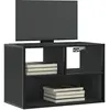 vidaXL Vidaxl Meuble Tv Noir 60x31x39,5 Cm Bois D'ingénierie Et Métal