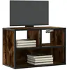 Vidaxl - Meuble tv chêne fumé 60x31x39,5 cm bois d'ingénierie et métal