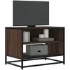 vidaXL Meuble TV chêne marron 61x40x46 cm bois d'ingénierie et métal