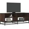 vidaXL Meuble TV chêne marron 120,5x40x46cm bois d'ingénierie et métal