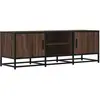 vidaXL Meuble TV chêne marron 120x35x41 cm bois d'ingénierie et métal