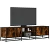 Vidaxl - Meuble tv chêne fumé 160x35x41 cm bois d'ingénierie et métal