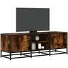 Vidaxl - Meuble Tv Chêne Fumé 120x35x41 Cm Bois D'Ingénierie Et Métal
