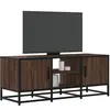vidaXL Meuble TV chêne marron 100x35x41 cm bois d'ingénierie et métal