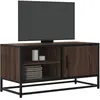 vidaXL Meuble TV chêne marron 80x34,5x40 cm bois d'ingénierie et métal